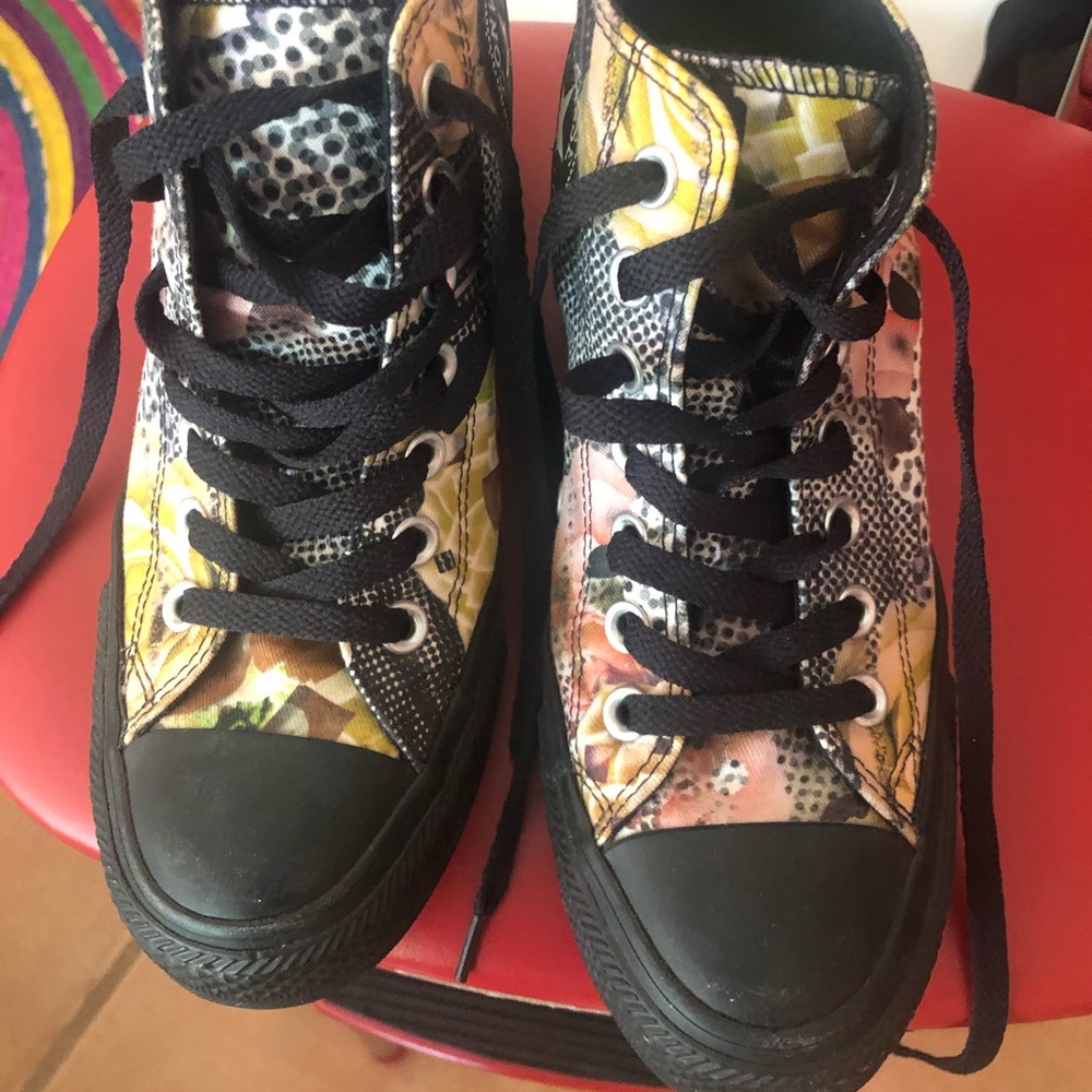 Converse floral wedge sneakers